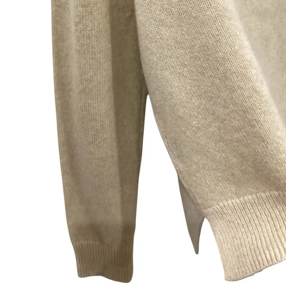 Jenni Kayne Atlas Turtleneck Sweater Merino Wool In Wheat Beige Size Small - Picture 8 of 13